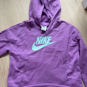 Nike Kids Lavender Hoodie with Mint Logo
